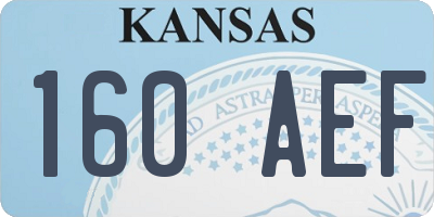 KS license plate 160AEF