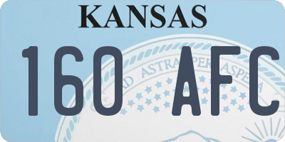 KS license plate 160AFC