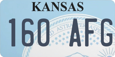 KS license plate 160AFG