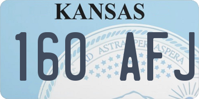 KS license plate 160AFJ