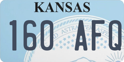 KS license plate 160AFQ