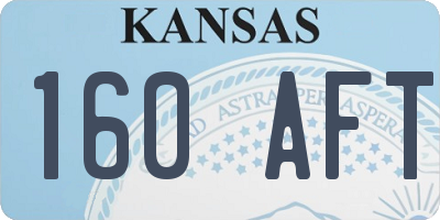 KS license plate 160AFT