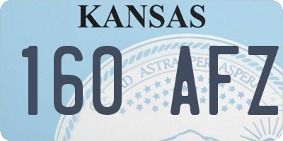 KS license plate 160AFZ