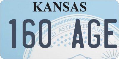 KS license plate 160AGE