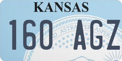 KS license plate 160AGZ