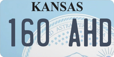 KS license plate 160AHD