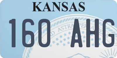 KS license plate 160AHG