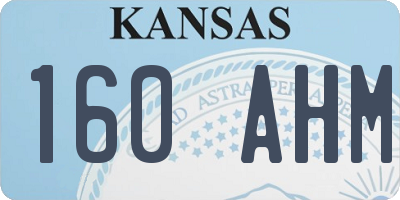 KS license plate 160AHM