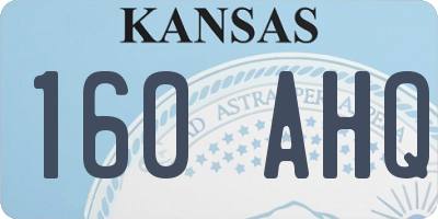 KS license plate 160AHQ