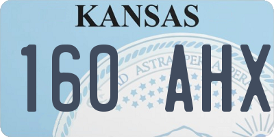 KS license plate 160AHX