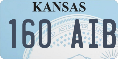 KS license plate 160AIB