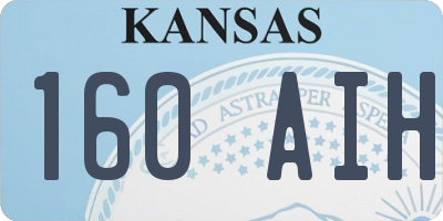 KS license plate 160AIH