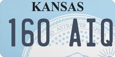 KS license plate 160AIQ