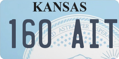 KS license plate 160AIT
