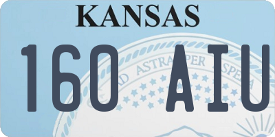 KS license plate 160AIU