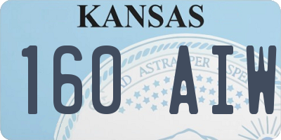 KS license plate 160AIW
