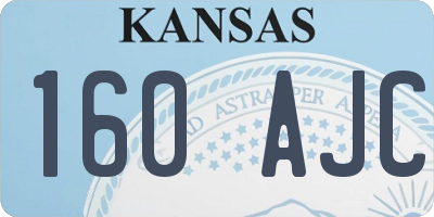 KS license plate 160AJC