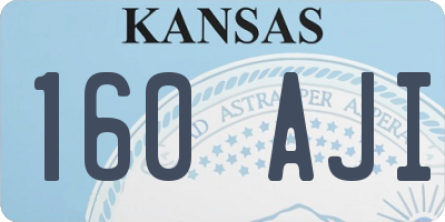 KS license plate 160AJI