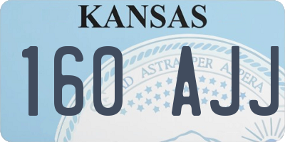 KS license plate 160AJJ