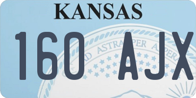 KS license plate 160AJX