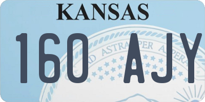 KS license plate 160AJY