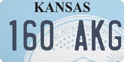 KS license plate 160AKG