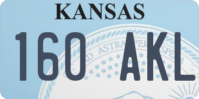 KS license plate 160AKL