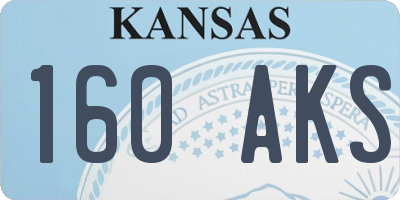 KS license plate 160AKS