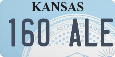 KS license plate 160ALE