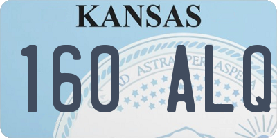 KS license plate 160ALQ