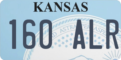 KS license plate 160ALR