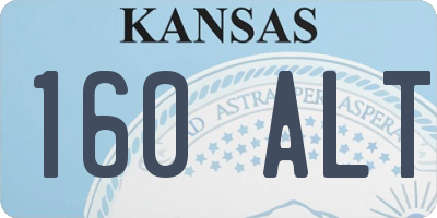KS license plate 160ALT