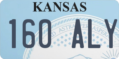 KS license plate 160ALY