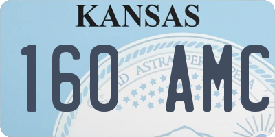 KS license plate 160AMC