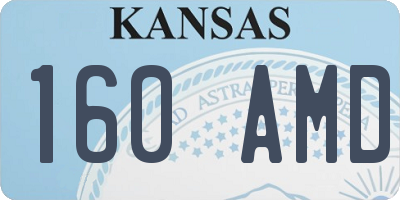 KS license plate 160AMD