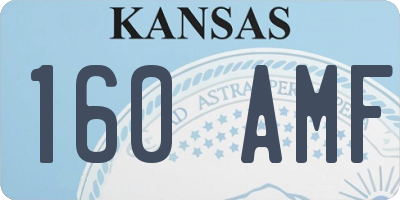 KS license plate 160AMF