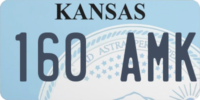 KS license plate 160AMK