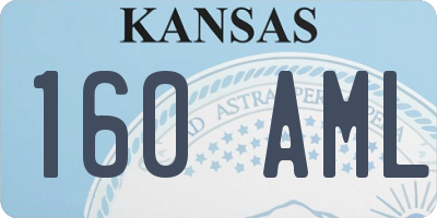 KS license plate 160AML