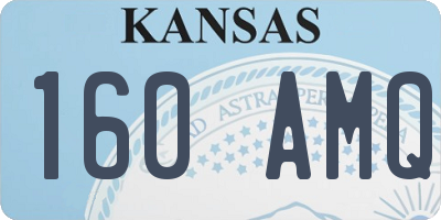 KS license plate 160AMQ