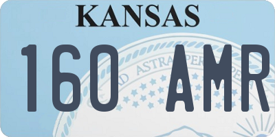 KS license plate 160AMR