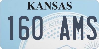 KS license plate 160AMS
