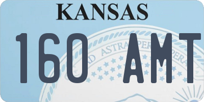 KS license plate 160AMT