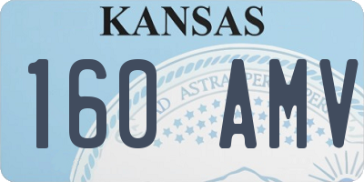 KS license plate 160AMV
