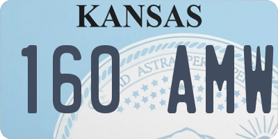 KS license plate 160AMW