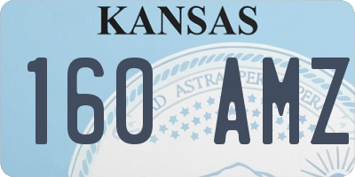 KS license plate 160AMZ