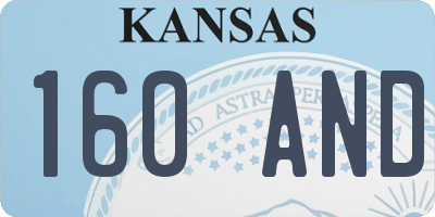 KS license plate 160AND