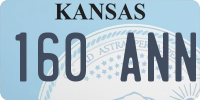 KS license plate 160ANN