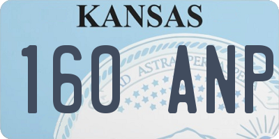 KS license plate 160ANP