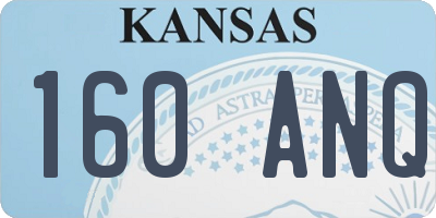 KS license plate 160ANQ