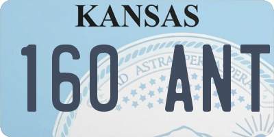 KS license plate 160ANT